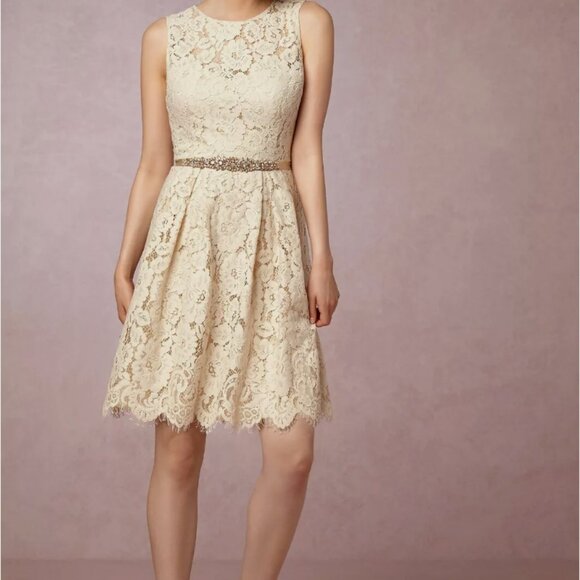 Anthropologie BHLDN Hitherto Kinsey ivory lace dress, size 0 - Picture 1 of 13